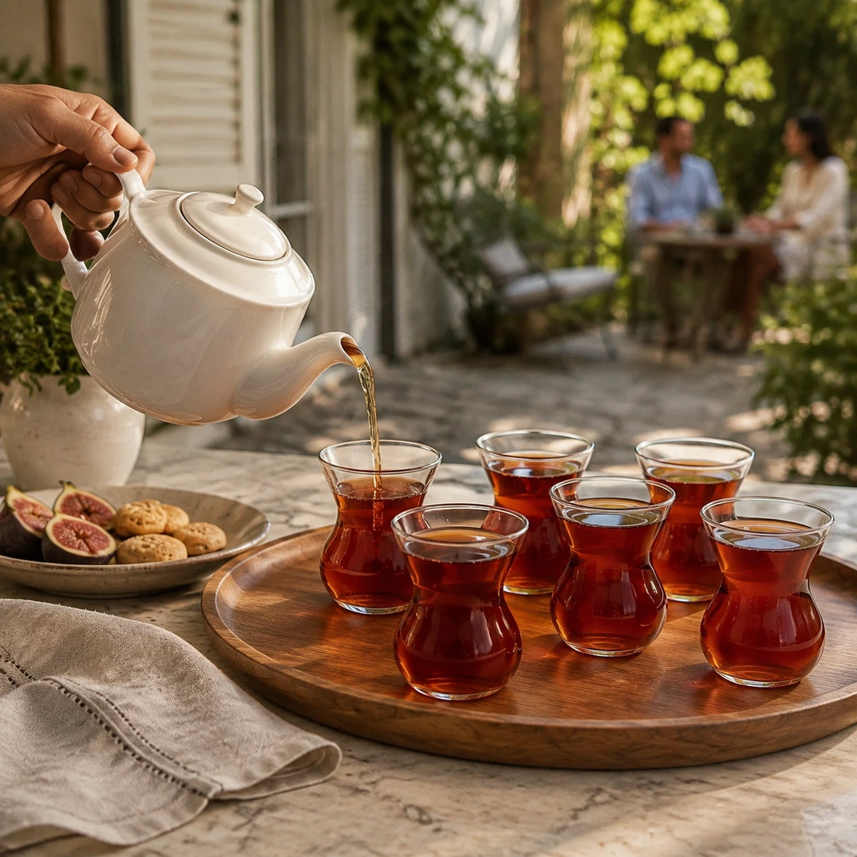 Turkish Tea Glasses (6 pcs), Arabic Persian Tea Cups